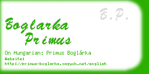 boglarka primus business card